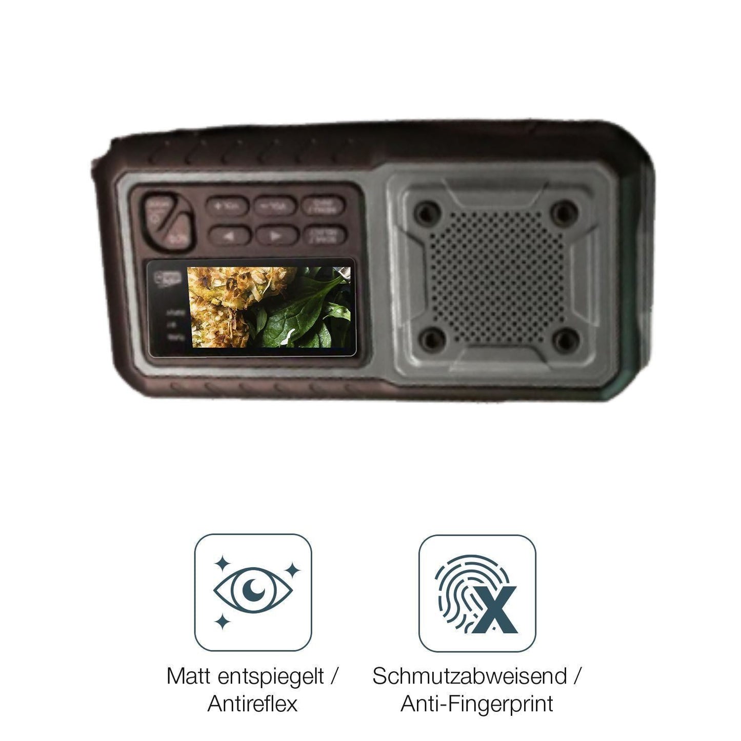 2x Schutzfolie matt für Acta Berg Radio Display-Sc (4)