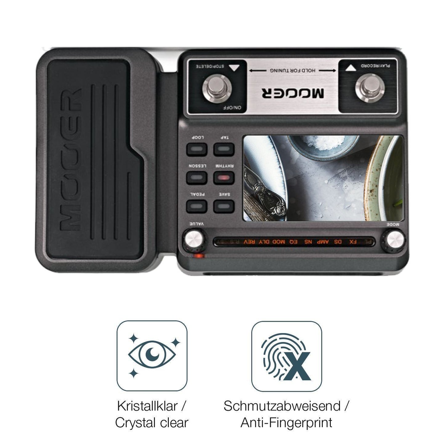2x Schutzfolie klar für Mooer GE100 Display-Schutz (4)