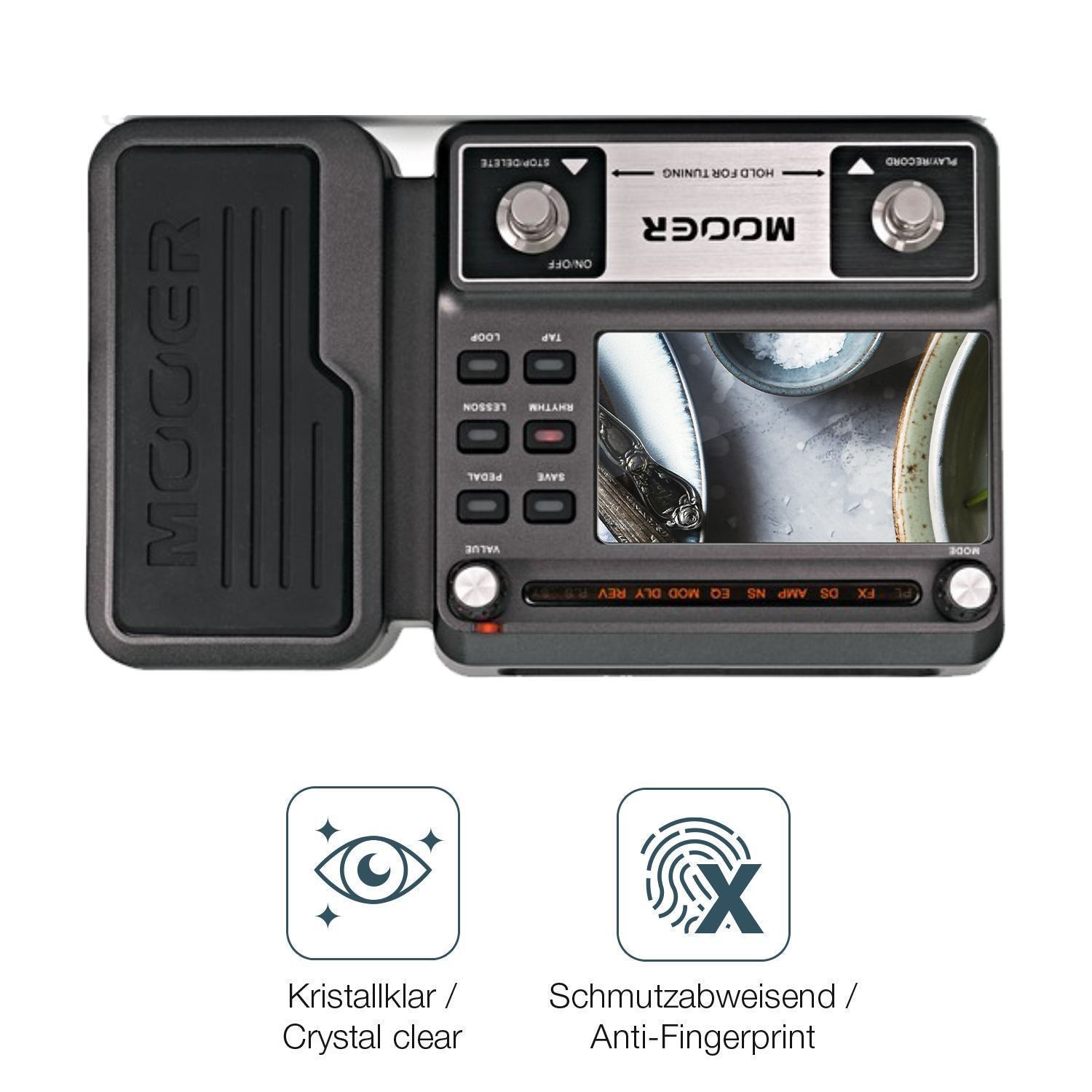 2x Schutzfolie klar für Mooer GE100 Display-Schutz (4)