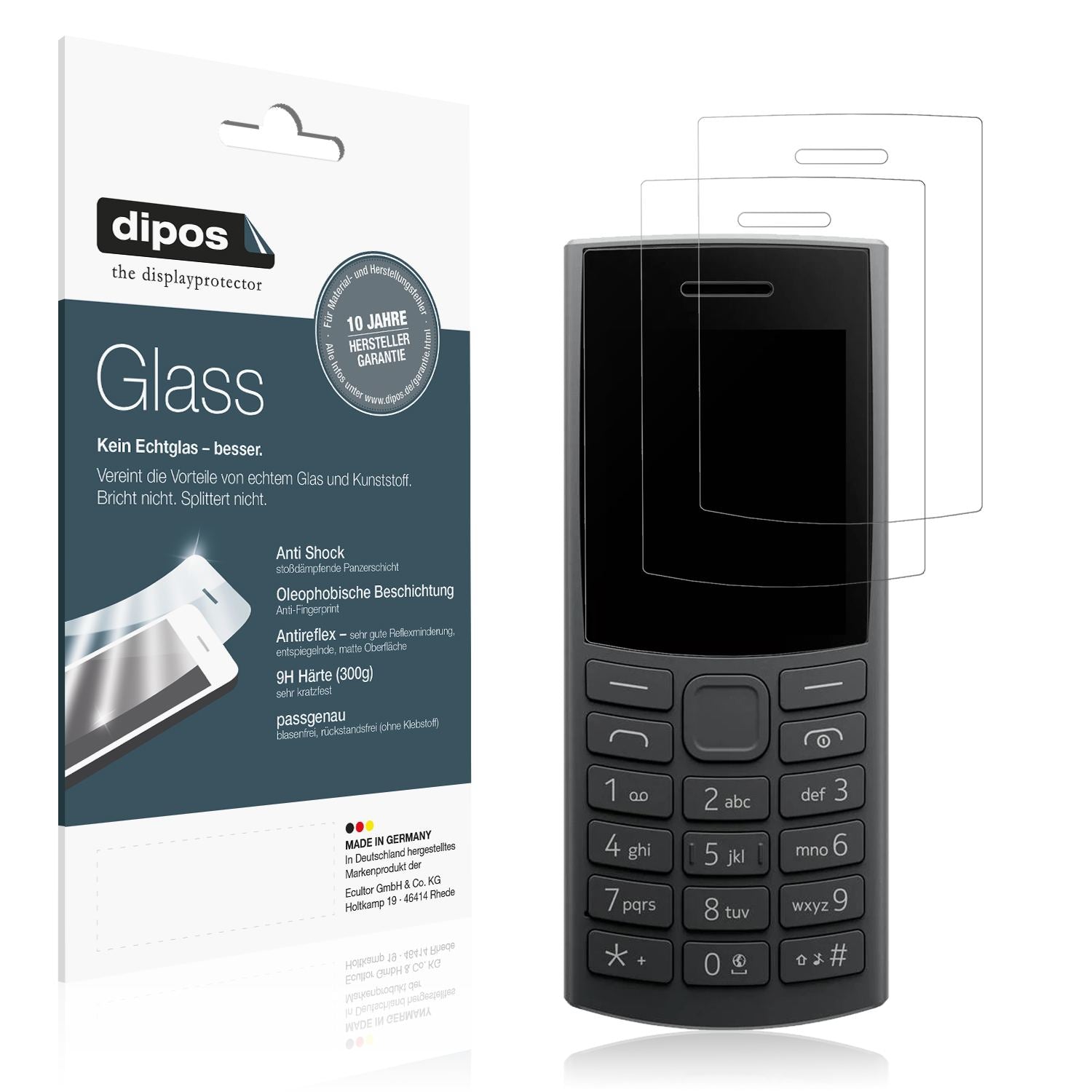 2x 9H Schutzfolie matt für Nokia 105 2G Edition 20 (1)