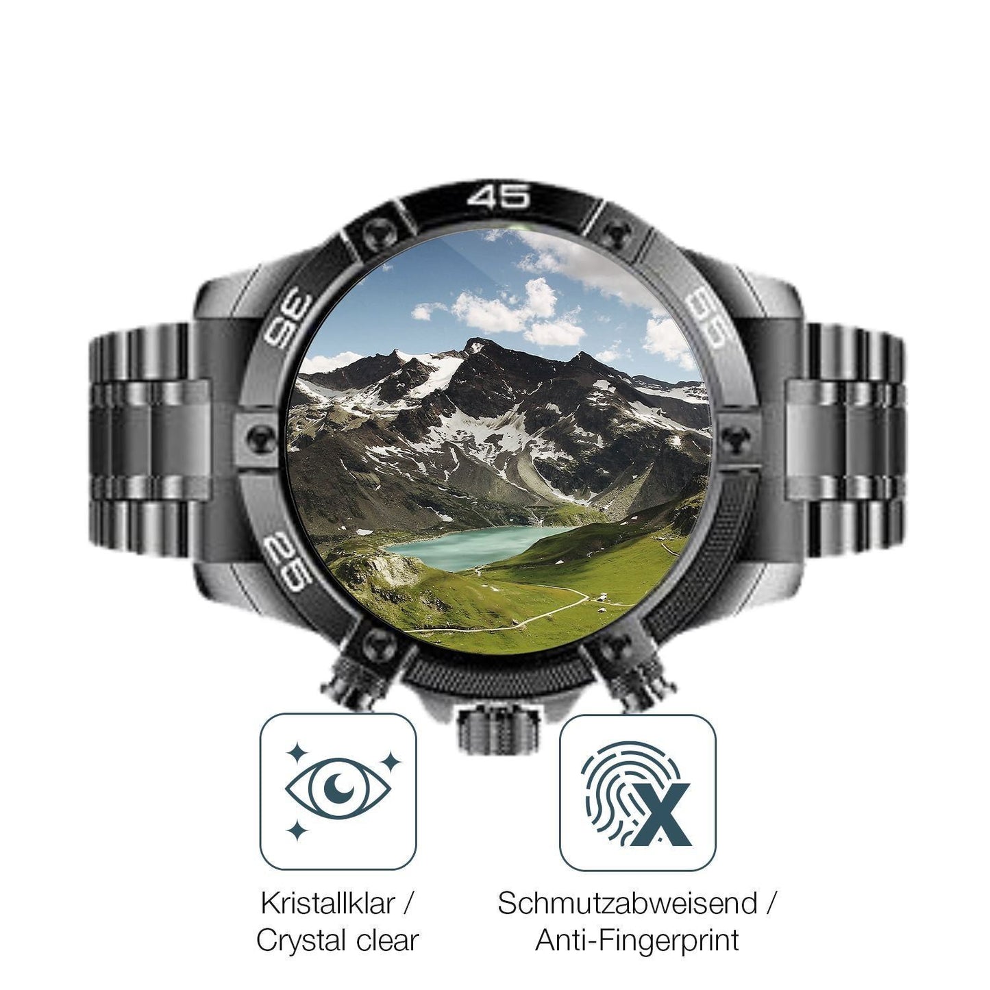 2x 9H Schutzfolie für OHUGNA Smartwatch 1.53 Zoll  (5)