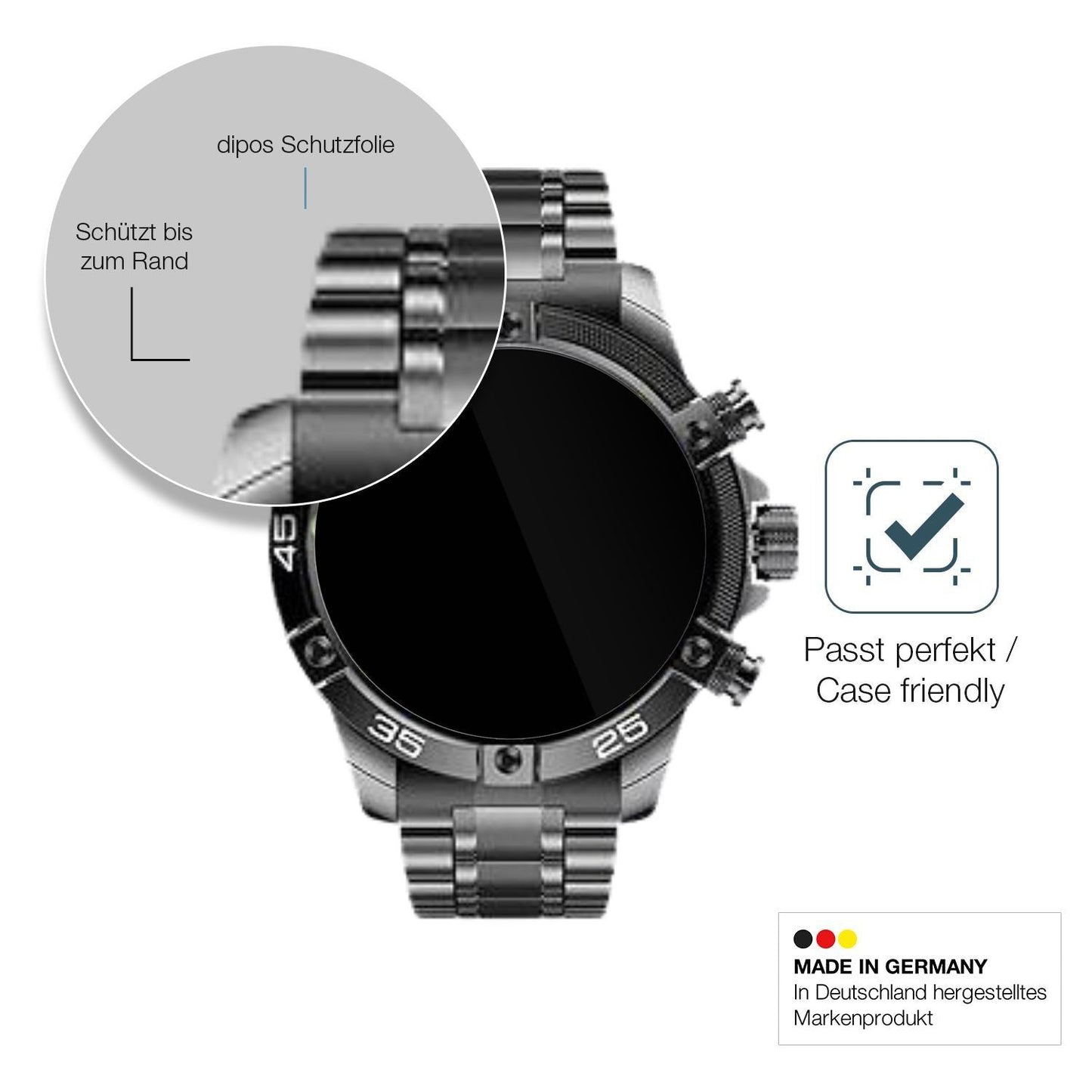 2x 9H Schutzfolie für OHUGNA Smartwatch 1.53 Zoll  (6)
