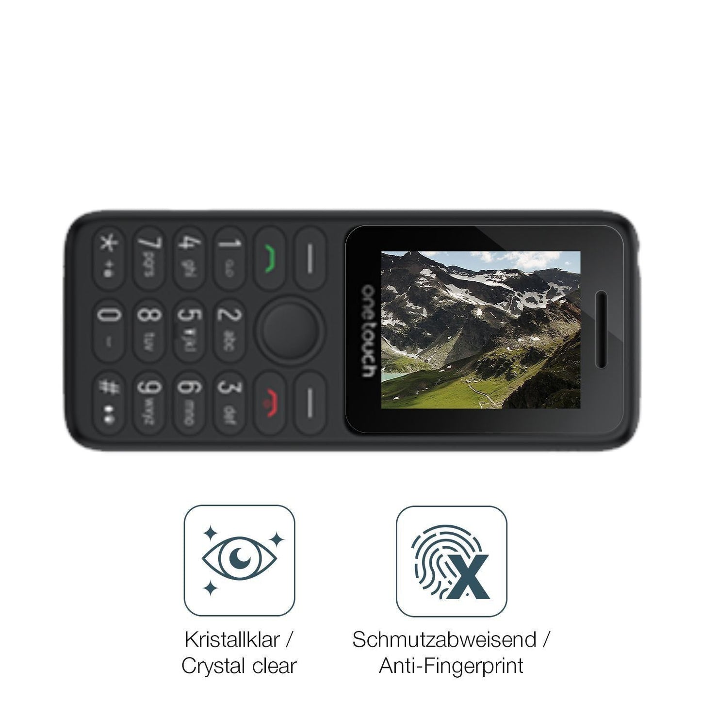 4x Schutzfolie klar für TCL OneTouch 5041 Display- (4)