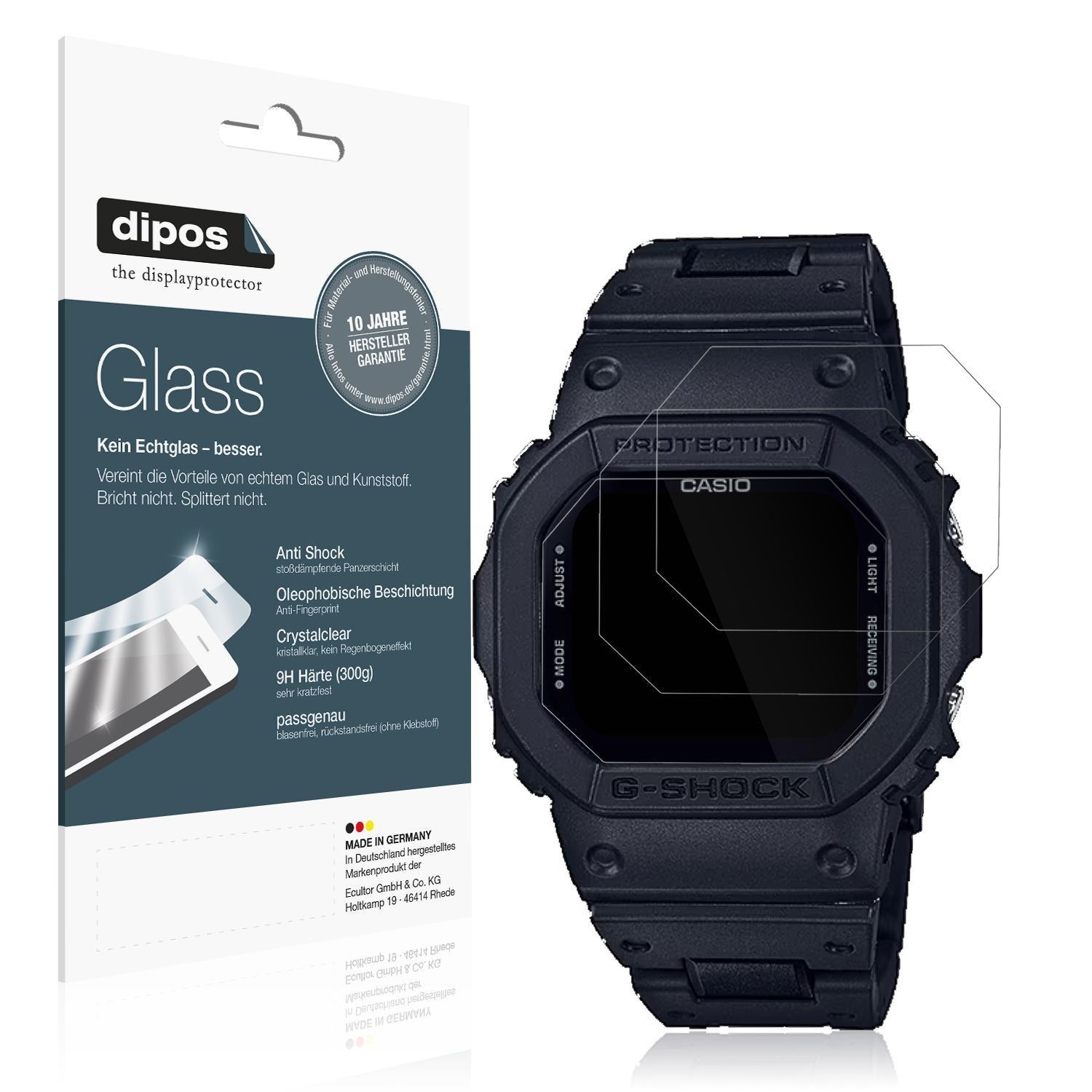 2x 9H Schutzfolie für Casio G-Shock GW-B5600BC-1B  (1)