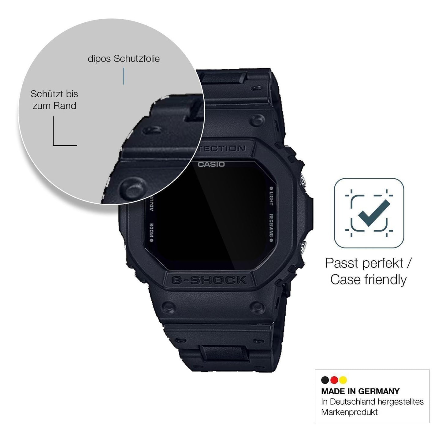 2x 9H Schutzfolie für Casio G-Shock GW-B5600BC-1B  (6)