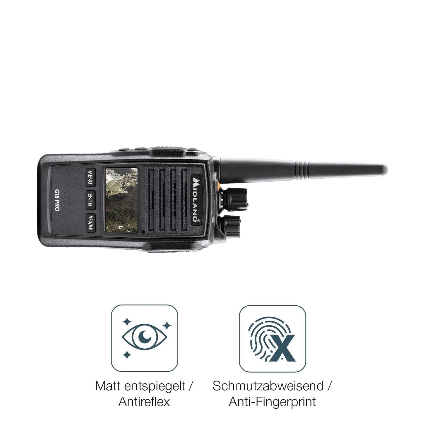 4x Schutzfolie matt für Midland G18 Pro PMR Displa (4)