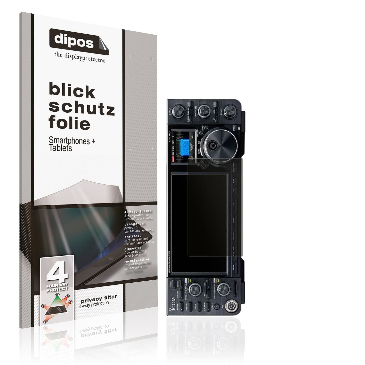 Blickschutzfolie für Icom IC-7760 matt Schutzfolie (1)
