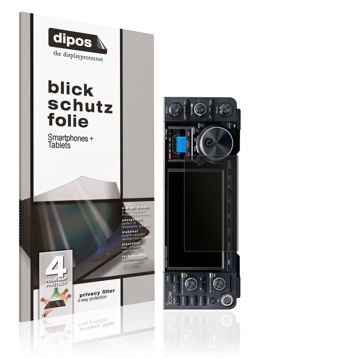 Blickschutzfolie für Icom IC-7760 matt Schutzfolie (1)