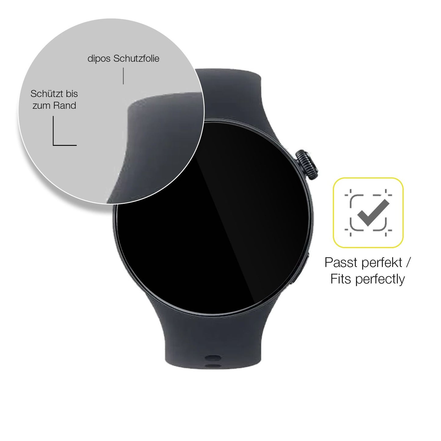 2x 3D Full Cover Schutzfolie für Vivo Watch 5 (6)