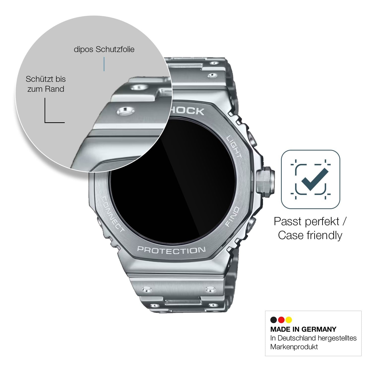 2x 9H Schutzfolie für Casio G-Shock GM-B2100D Panz (6)