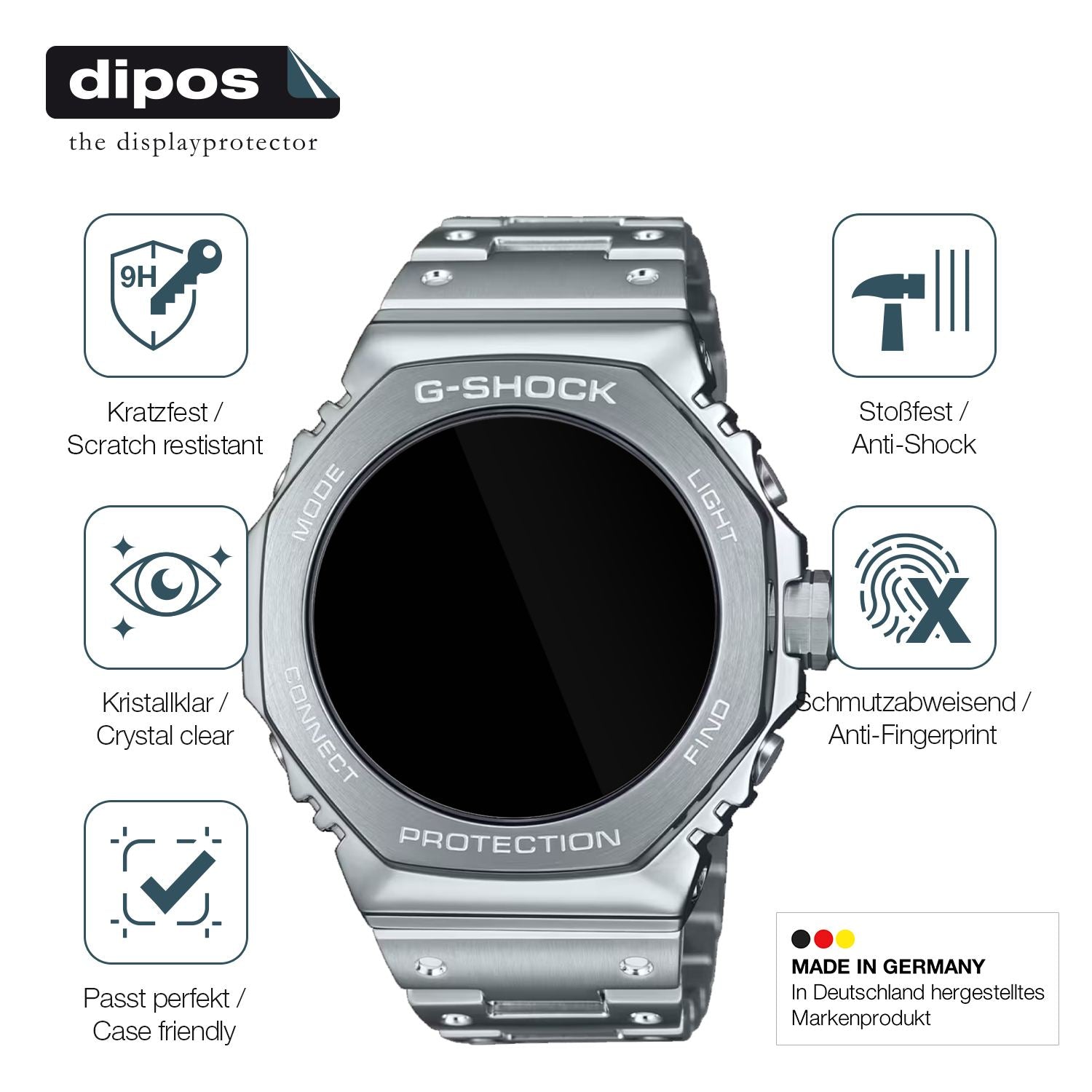 2x 9H Schutzfolie für Casio G-Shock GM-B2100D Panz (7)