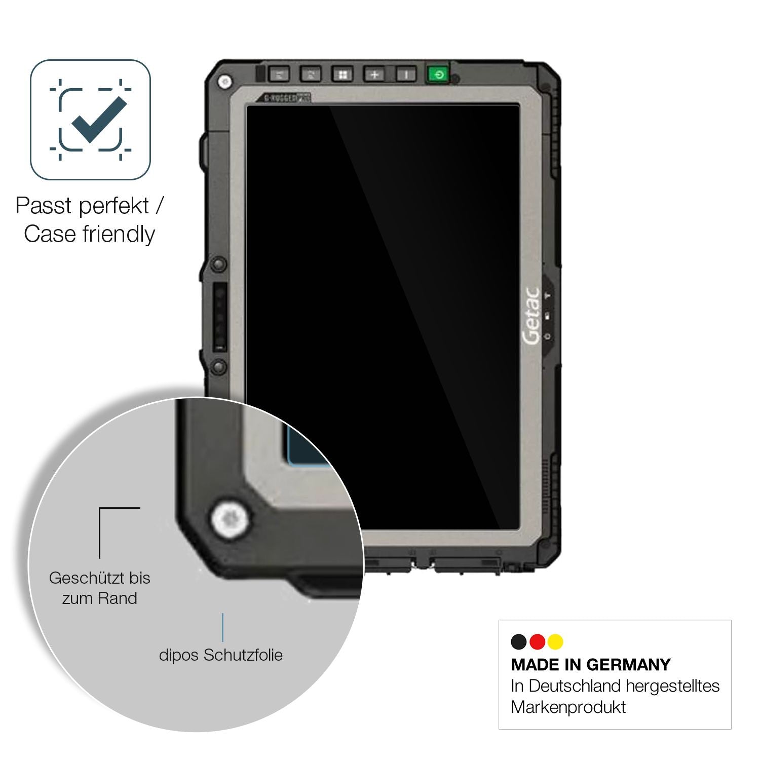 2x 9H Schutzfolie für Getac UX10 G3 Panzerfolie (6)