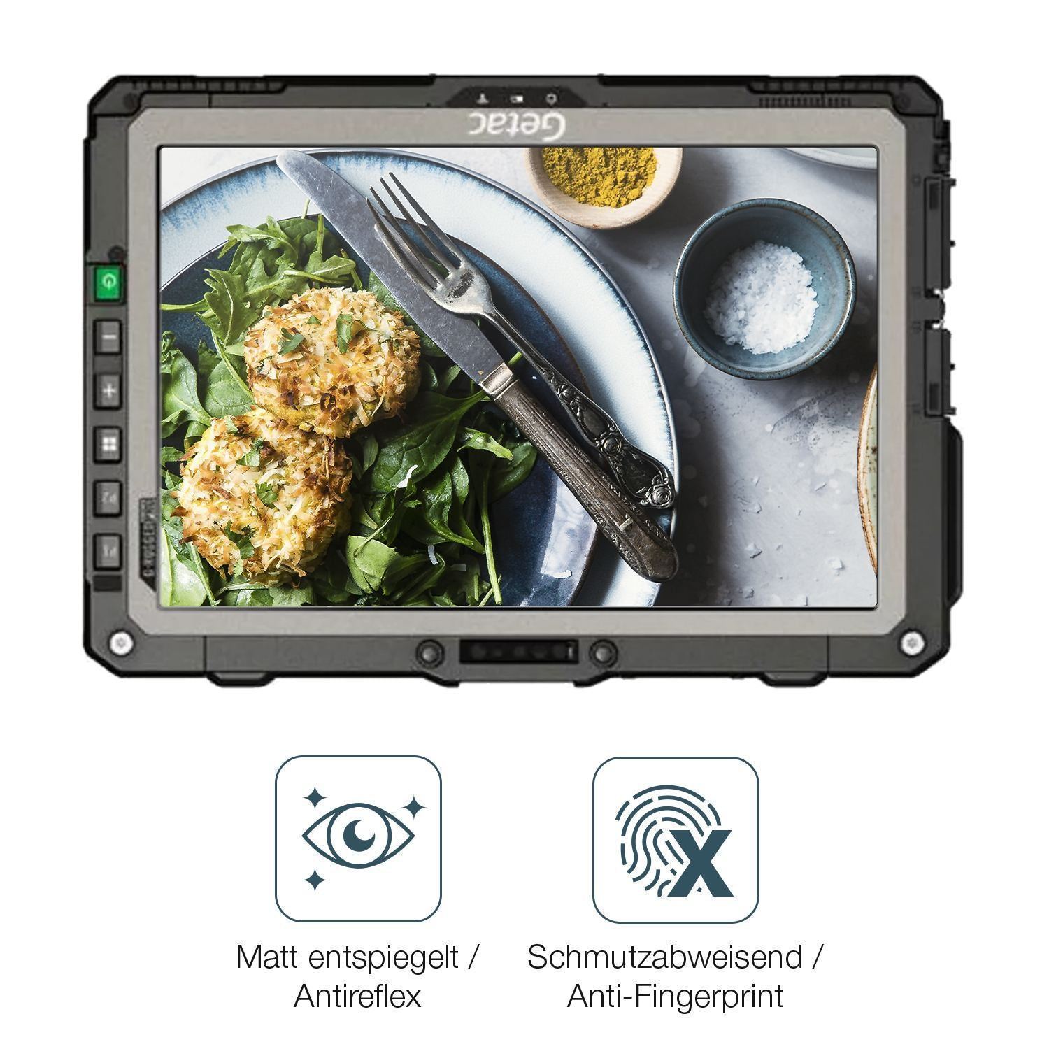 2x 9H Schutzfolie matt für Getac UX10 G3 Panzerfol (5)