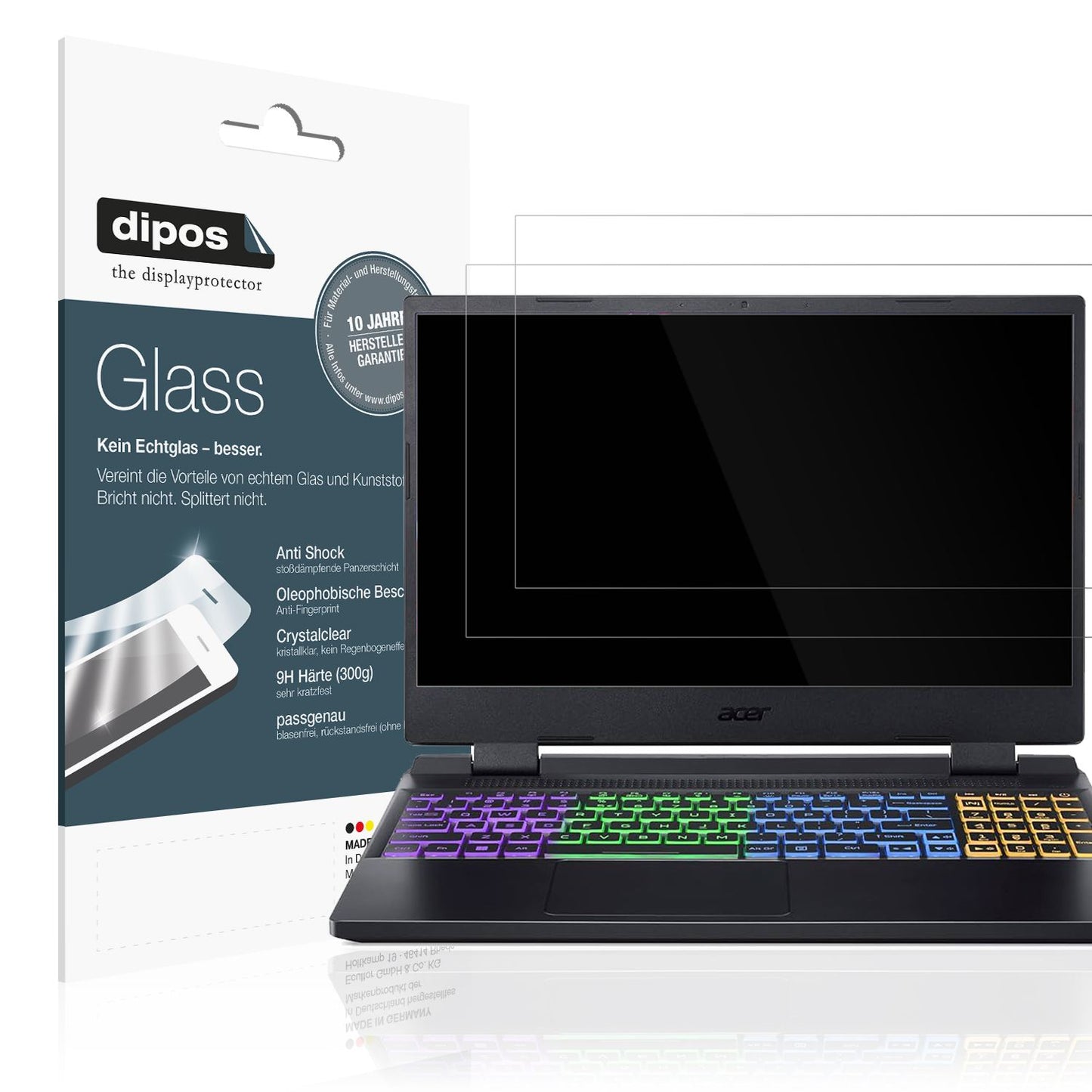 2x 9H Schutzfolie für Acer Nitro 5 AN515-58 Panzer (1)