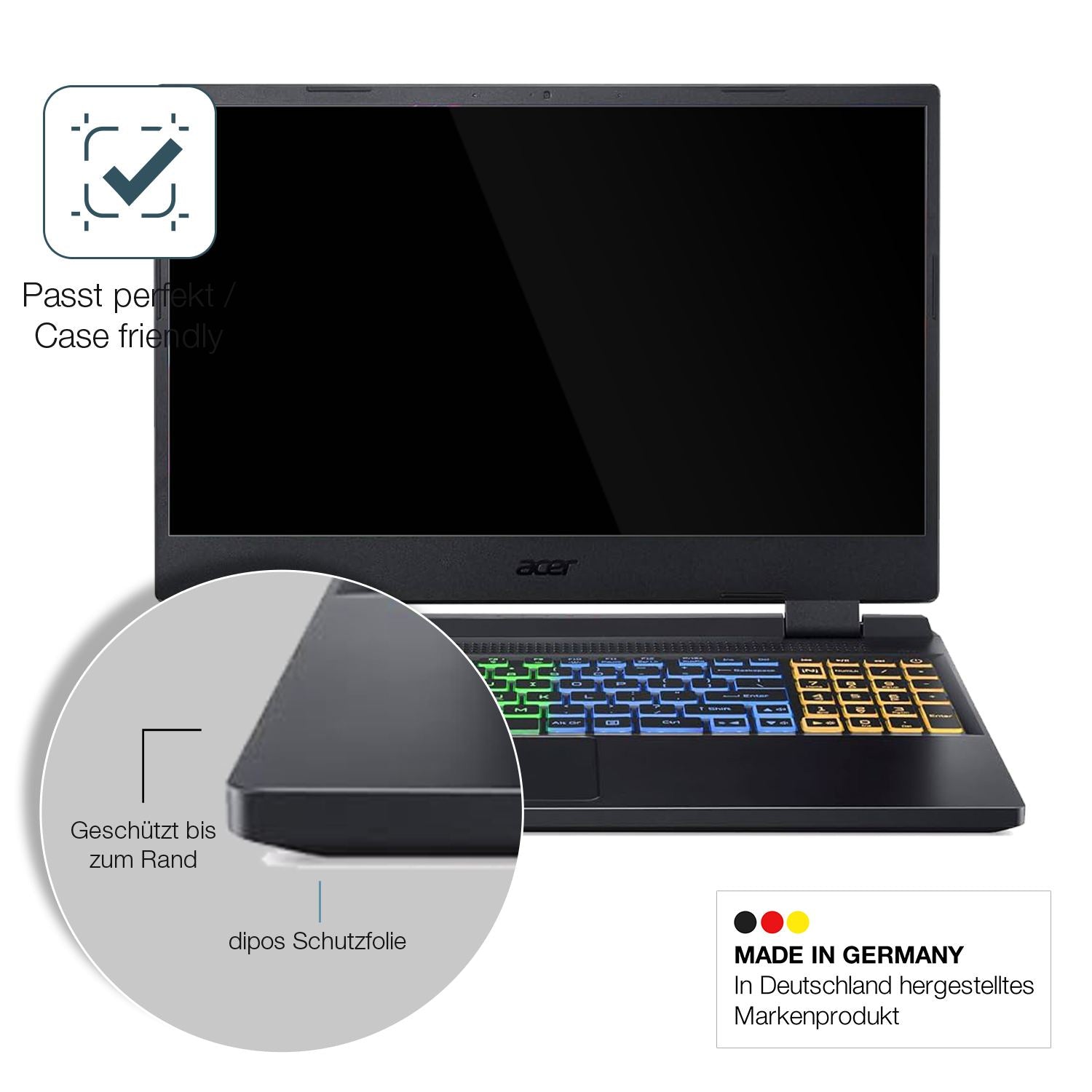 2x 9H Schutzfolie für Acer Nitro 5 AN515-58 Panzer (6)