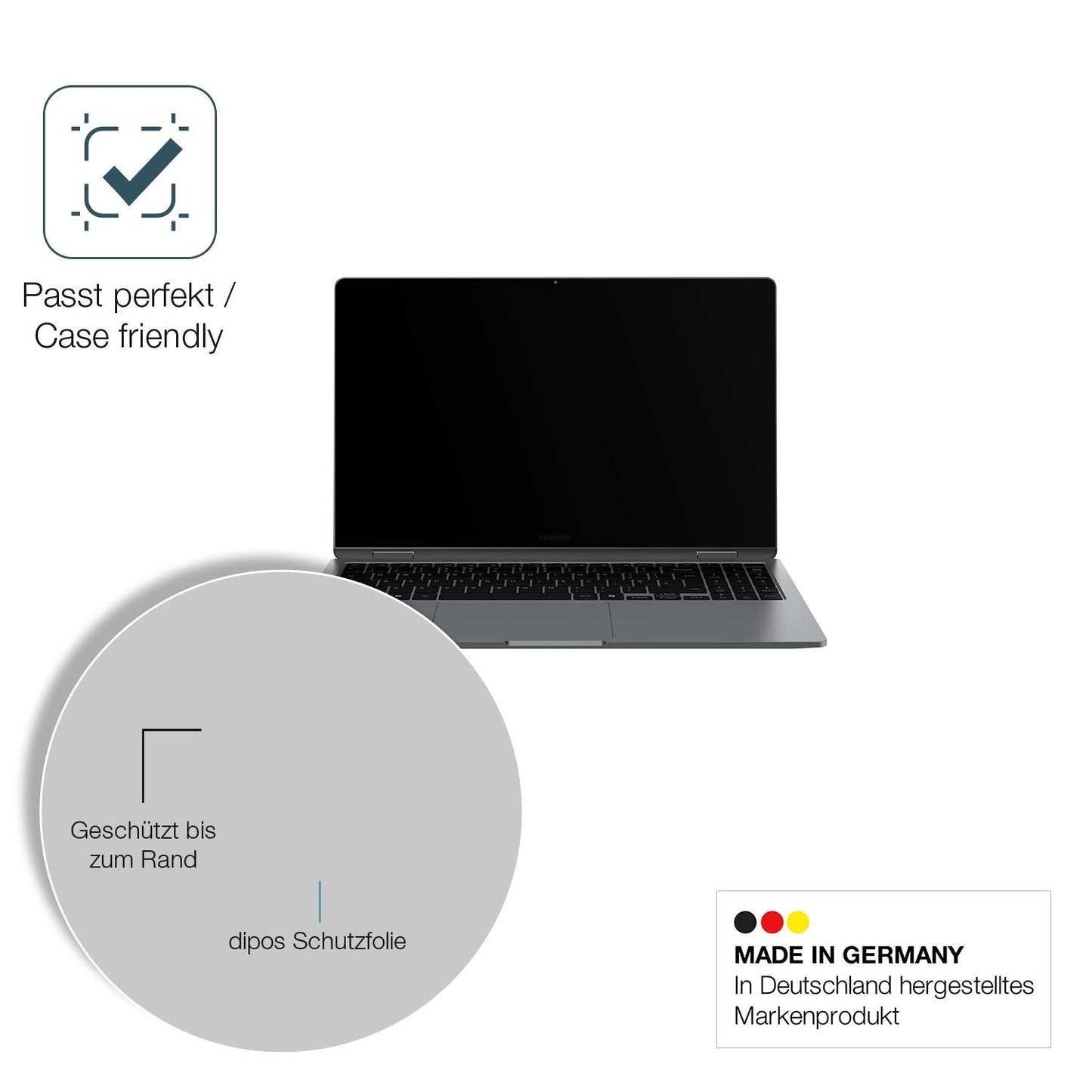 2x 9H Schutzfolie matt für Samsung Galaxy Book 2 P (6)
