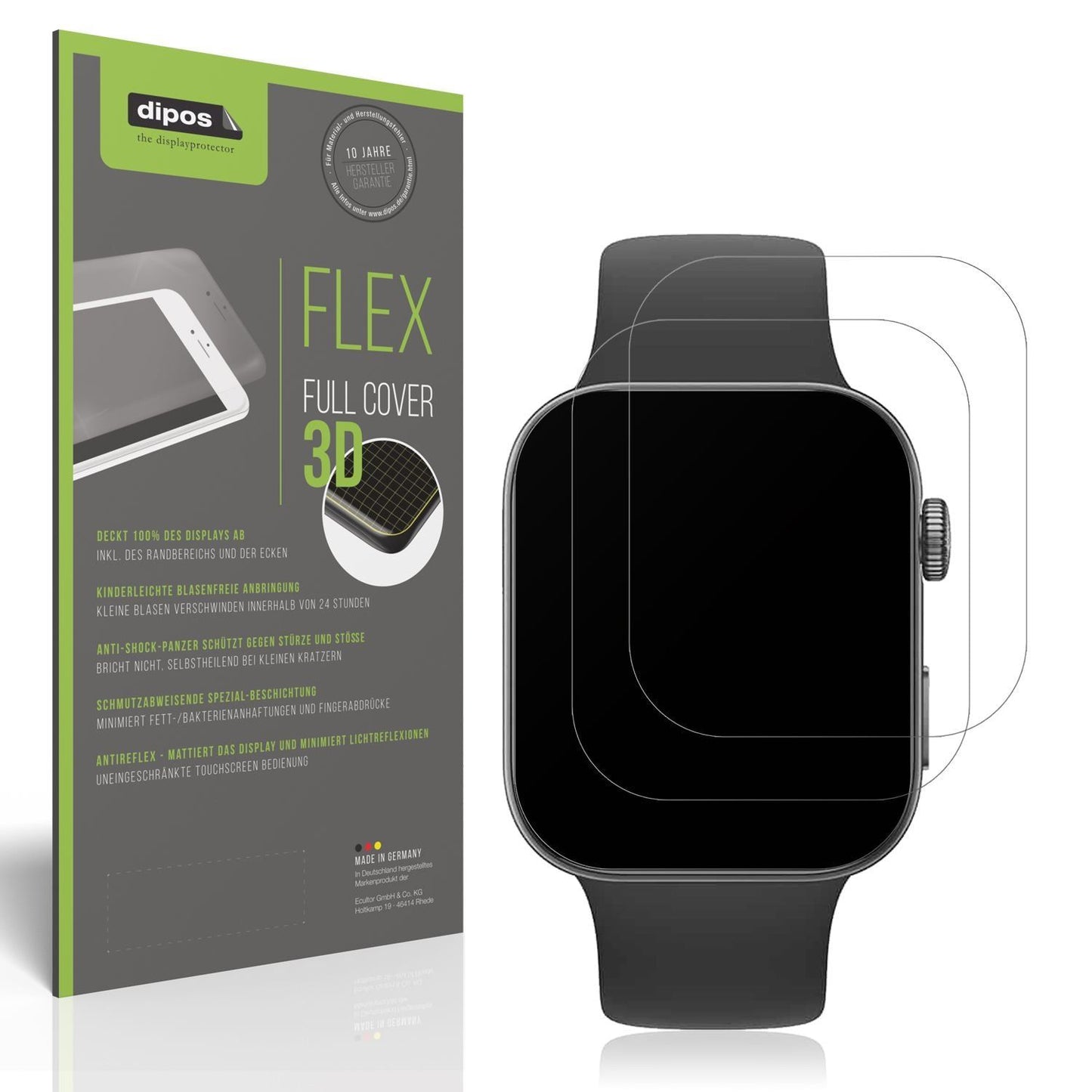 2x Full Cover Schutzfolie matt für Huawei Watch Fi (1)