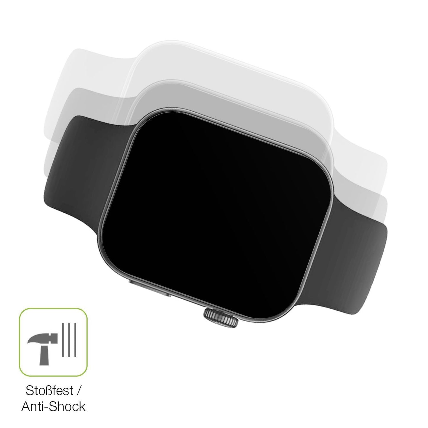 2x Full Cover Schutzfolie matt für Huawei Watch Fi (4)