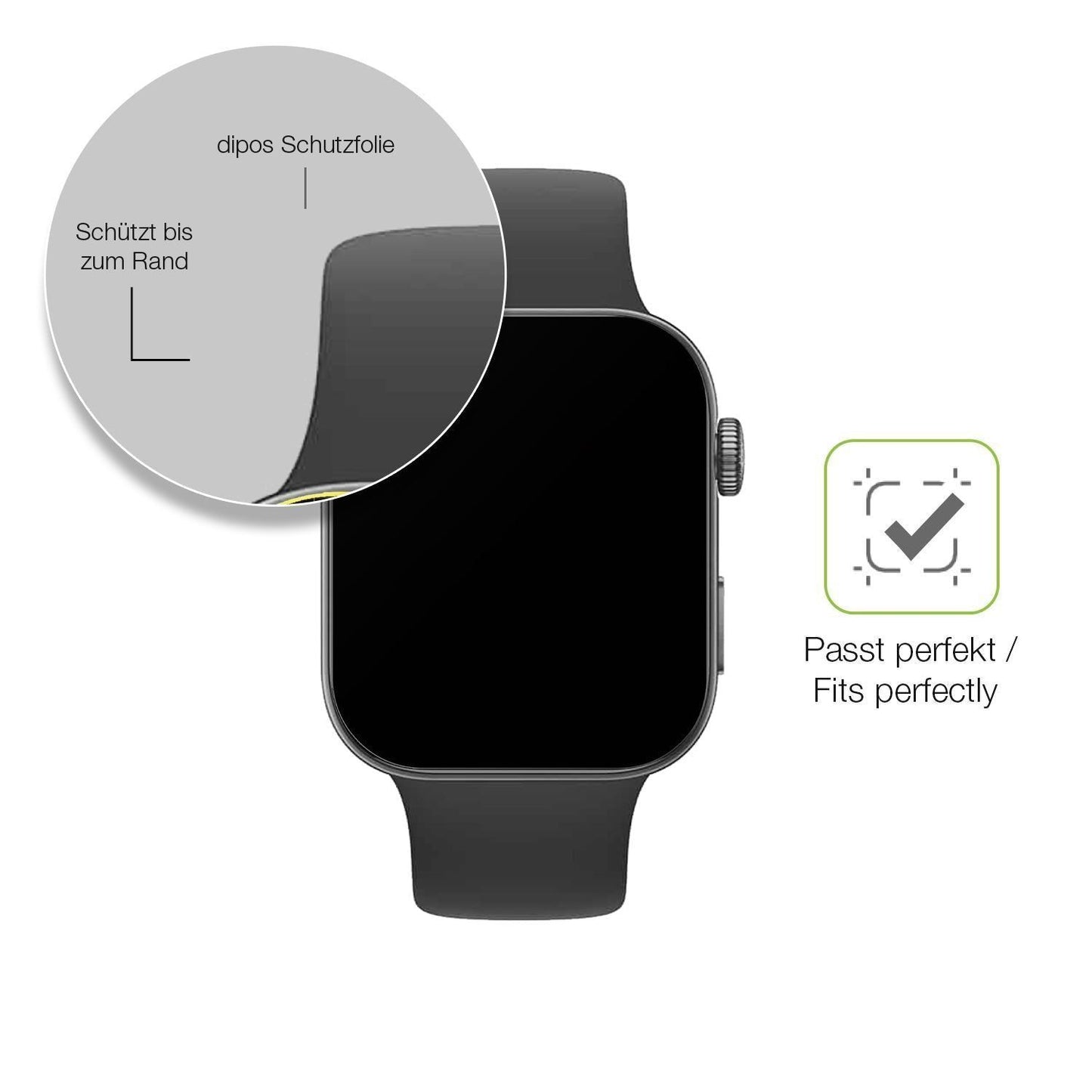 2x Full Cover Schutzfolie matt für Huawei Watch Fi (6)