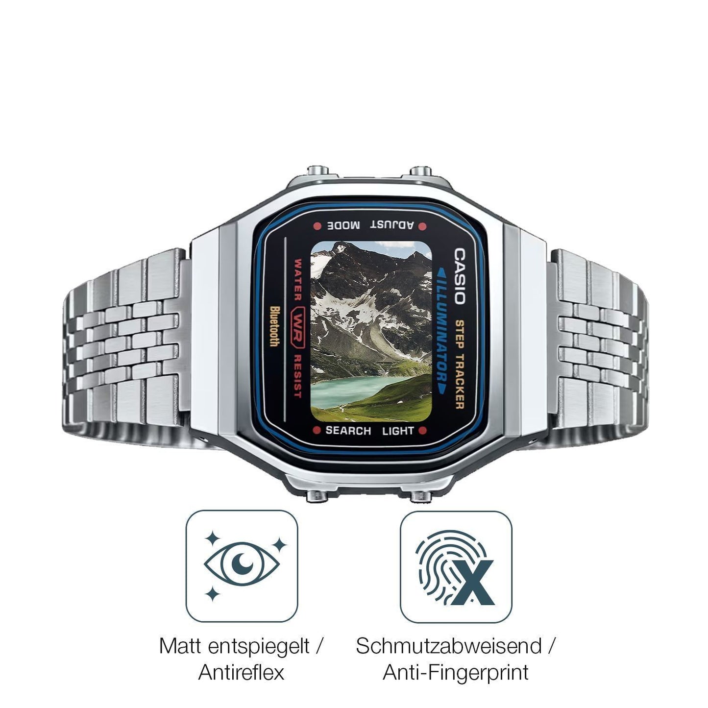 6x Schutzfolie matt für Casio Iconic ABL-100WE-1A  (4)