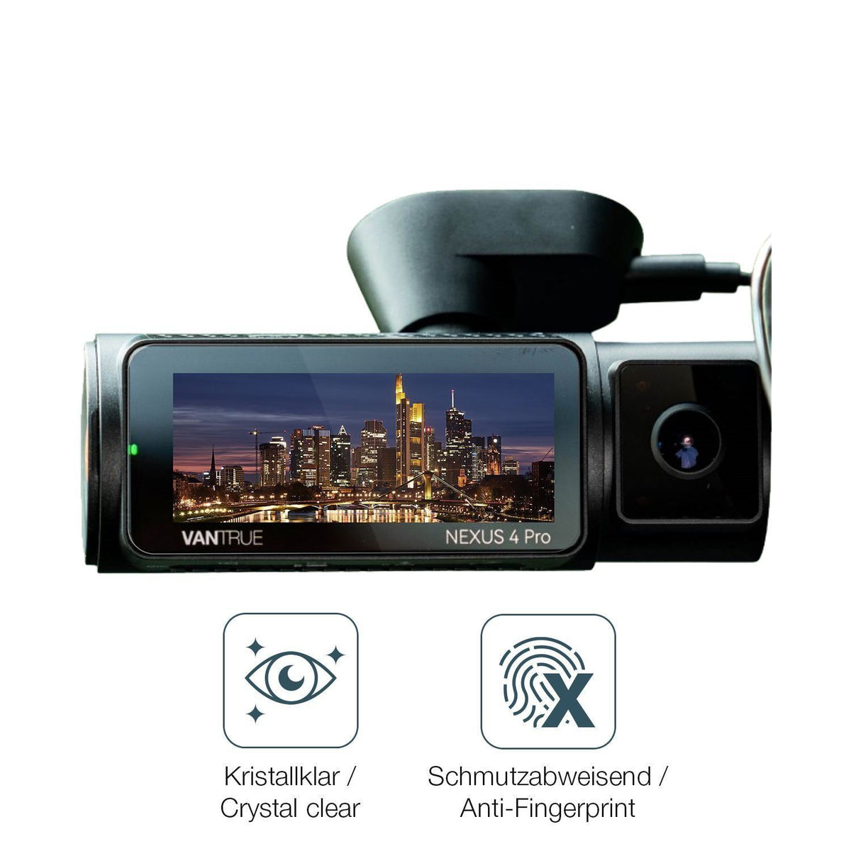 2x 9H Schutzfolie für Vantrue Nexus 4 Pro Panzerfo (4)