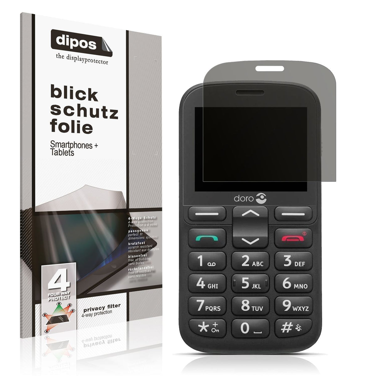 Blickschutzfolie für Doro 1380 matt Schutzfolie Pr (1)