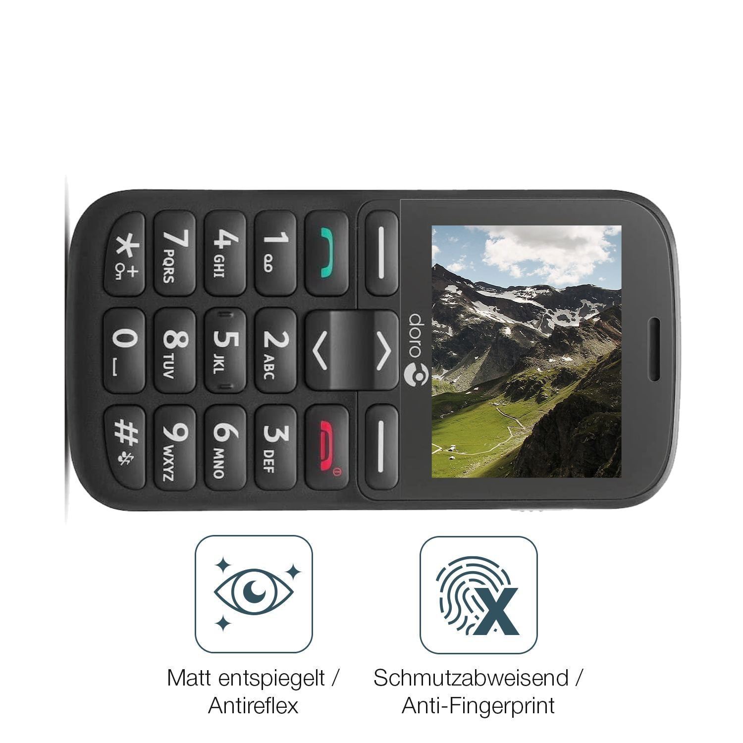 2x 9H Schutzfolie matt für Doro 1380 Panzerfolie (5)