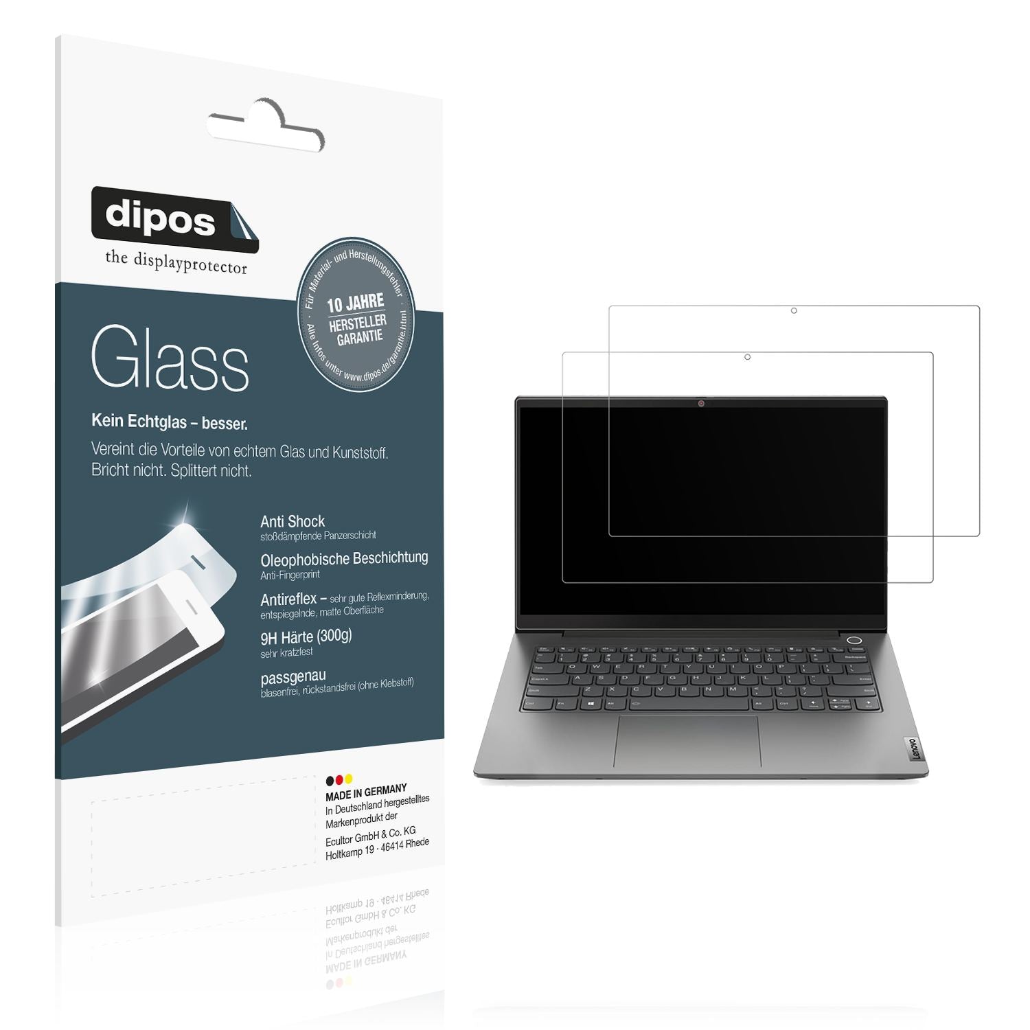 2x 9H Schutzfolie matt für Lenovo ThinkBook 14 Gen (1)
