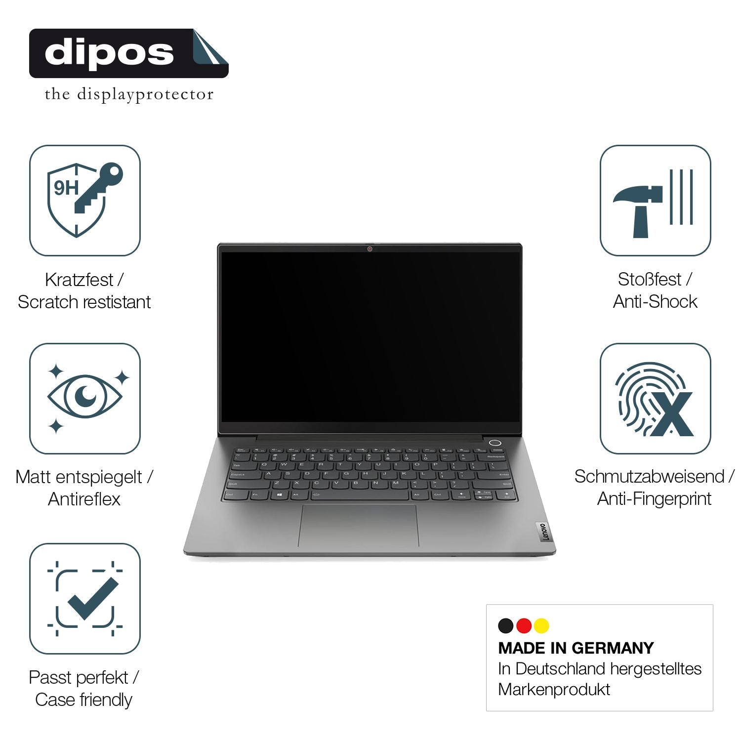 2x 9H Schutzfolie matt für Lenovo ThinkBook 14 Gen (7)