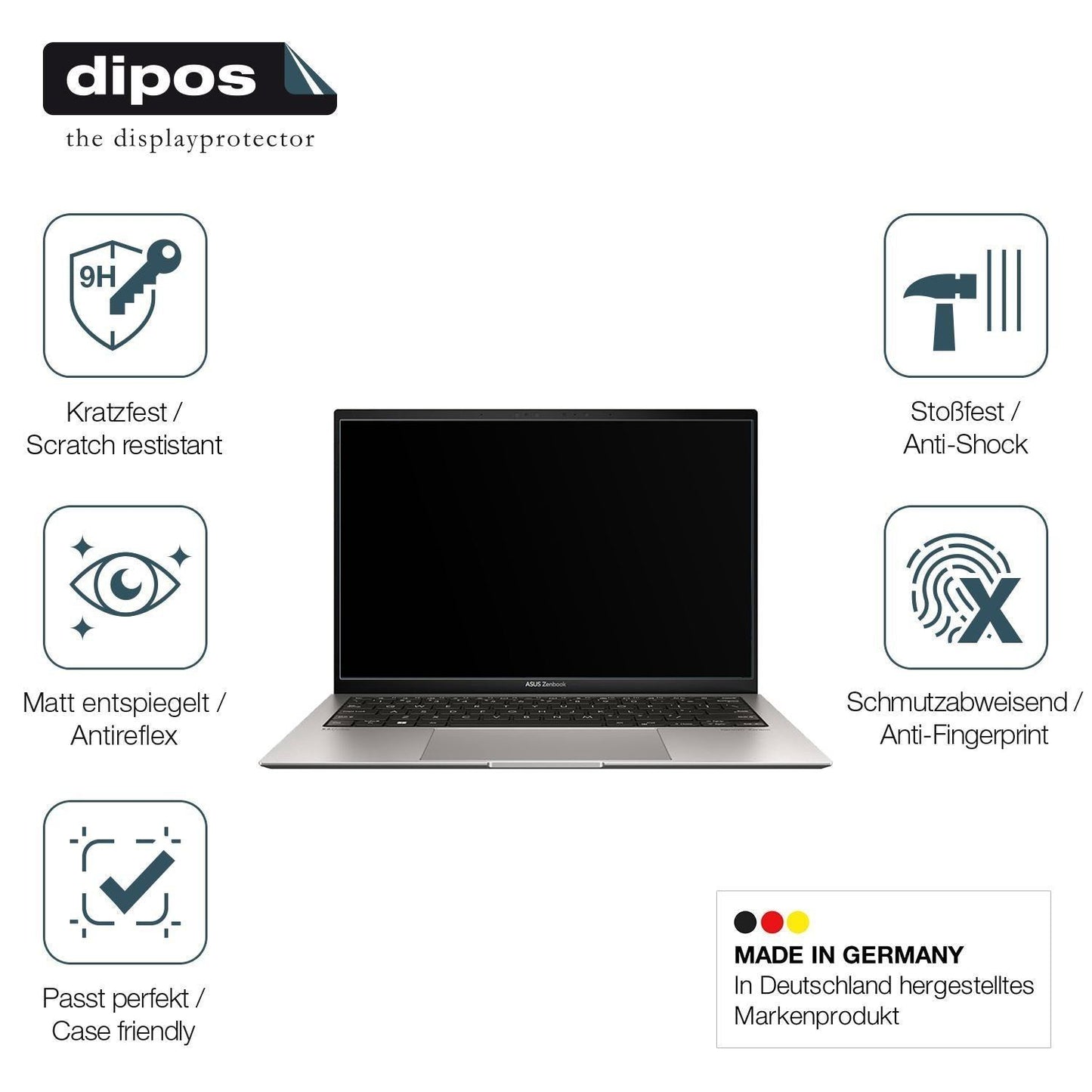 2x 9H Schutzfolie matt für Asus ZenBook S 13 OLED  (7)