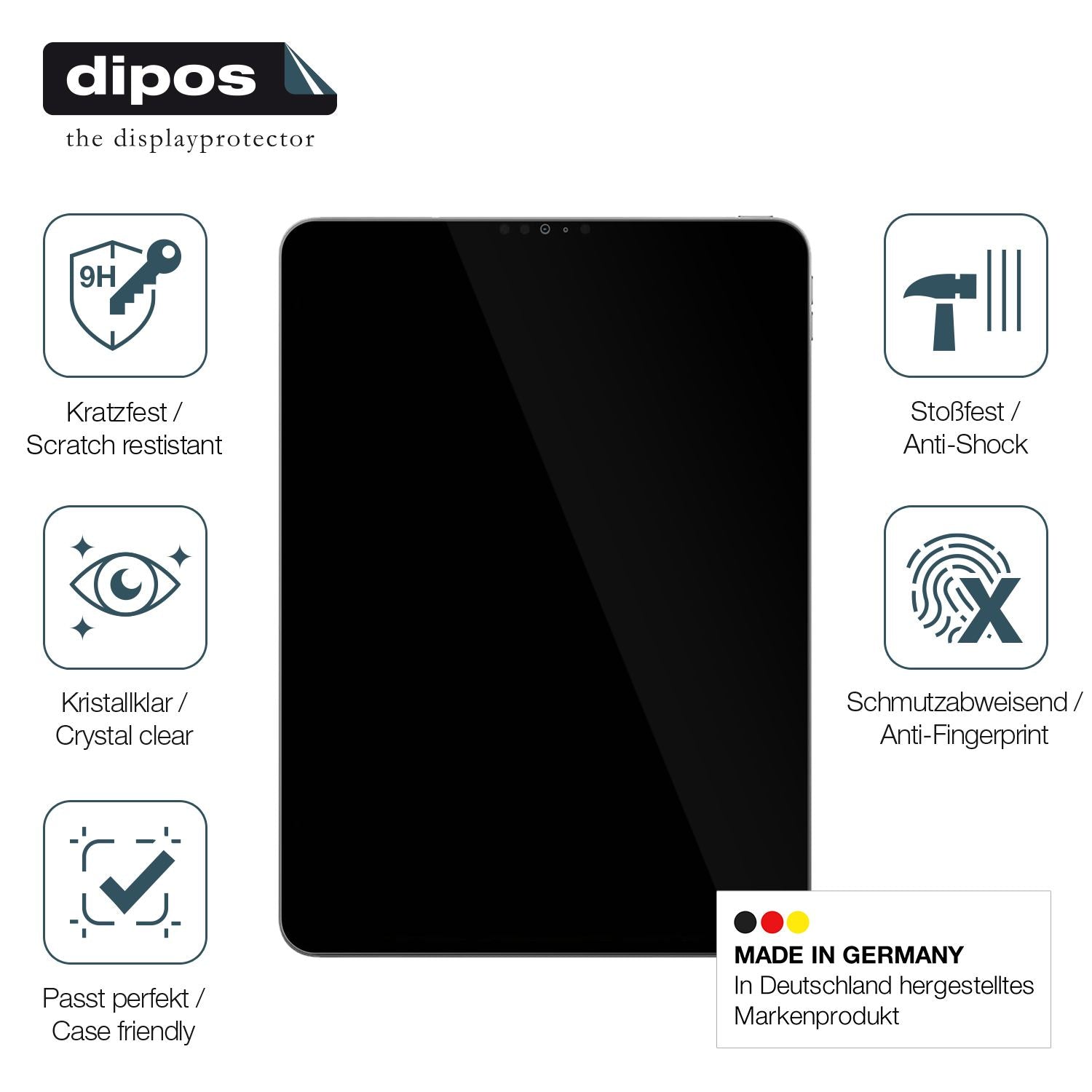 2x 9H Schutzfolie für Apple iPad Pro 11 2022 4.Gen (7)