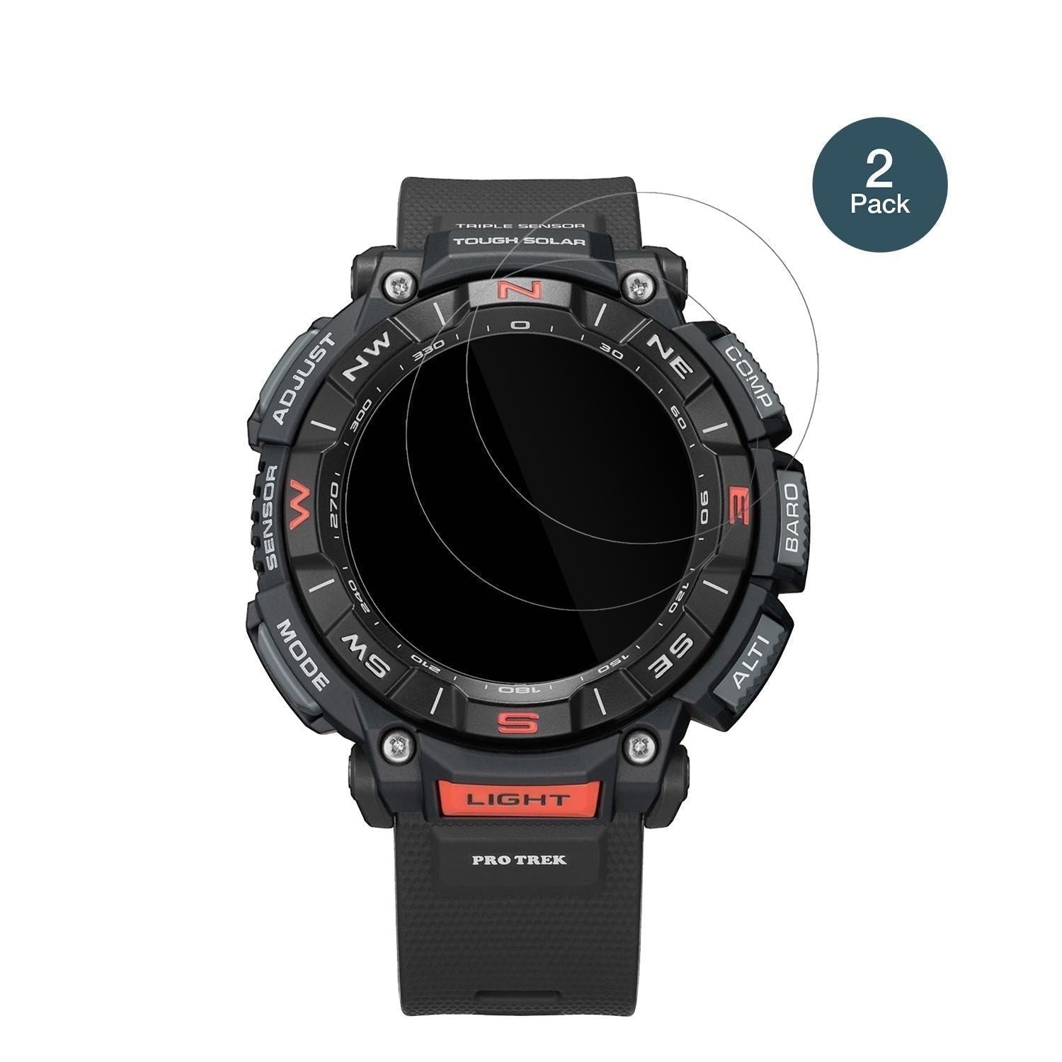 2x 9H Schutzfolie für Casio Pro Trek PRG-340 Panze (2)