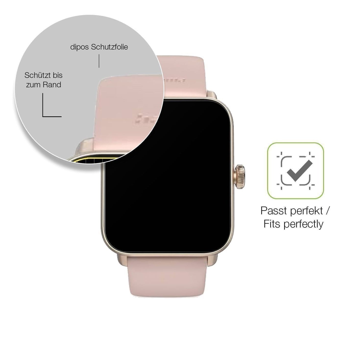2x Full Cover Schutzfolie matt für Hama Smartwatch (6)