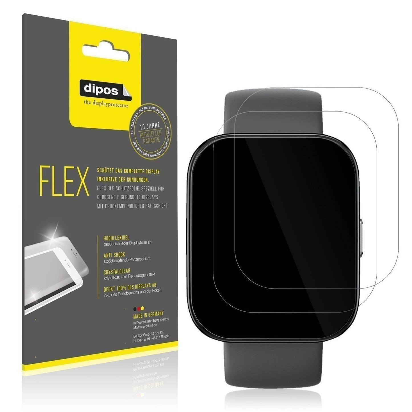 2x 3D Full Cover Schutzfolie für Amazfit bip5 38mm (1)