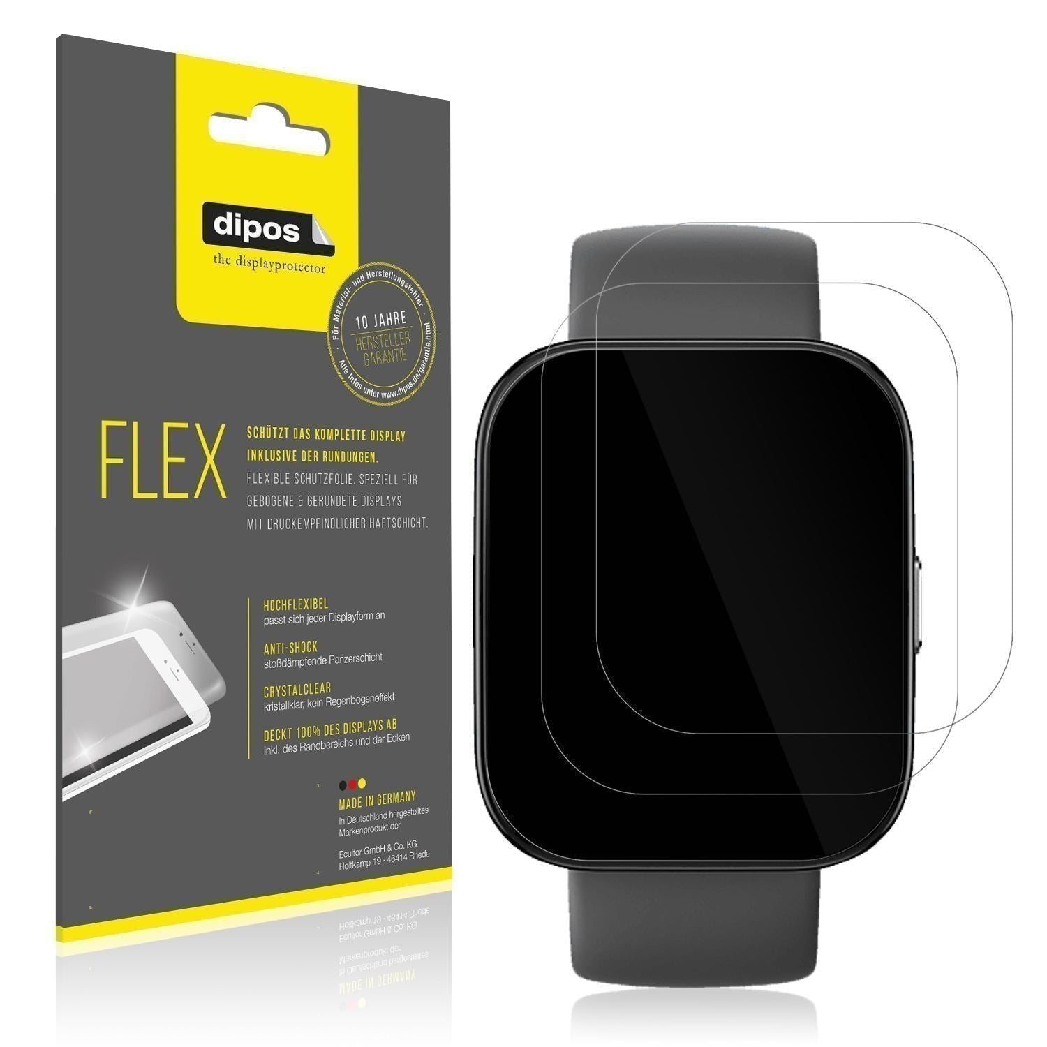 2x 3D Full Cover Schutzfolie für Amazfit bip5 38mm (1)
