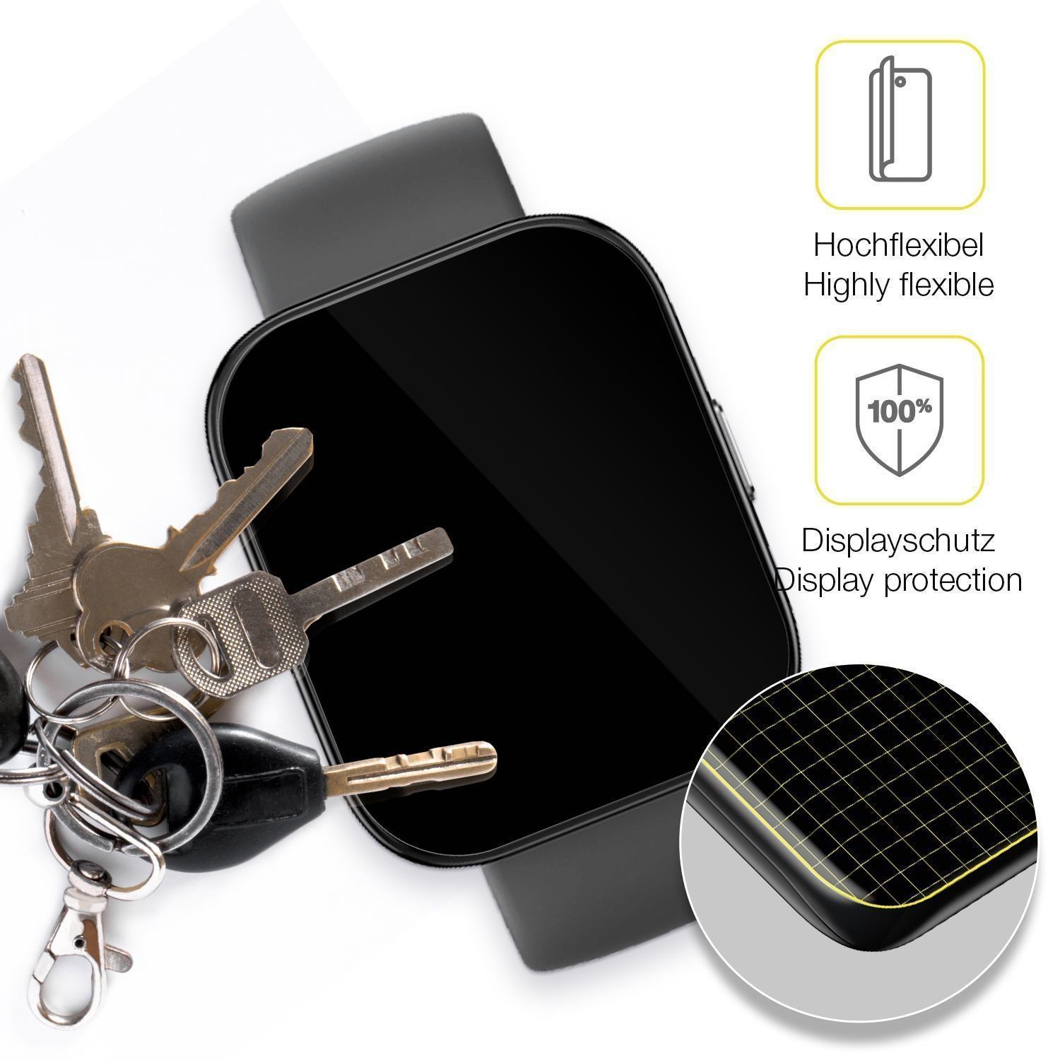 2x 3D Full Cover Schutzfolie für Amazfit bip5 38mm (3)