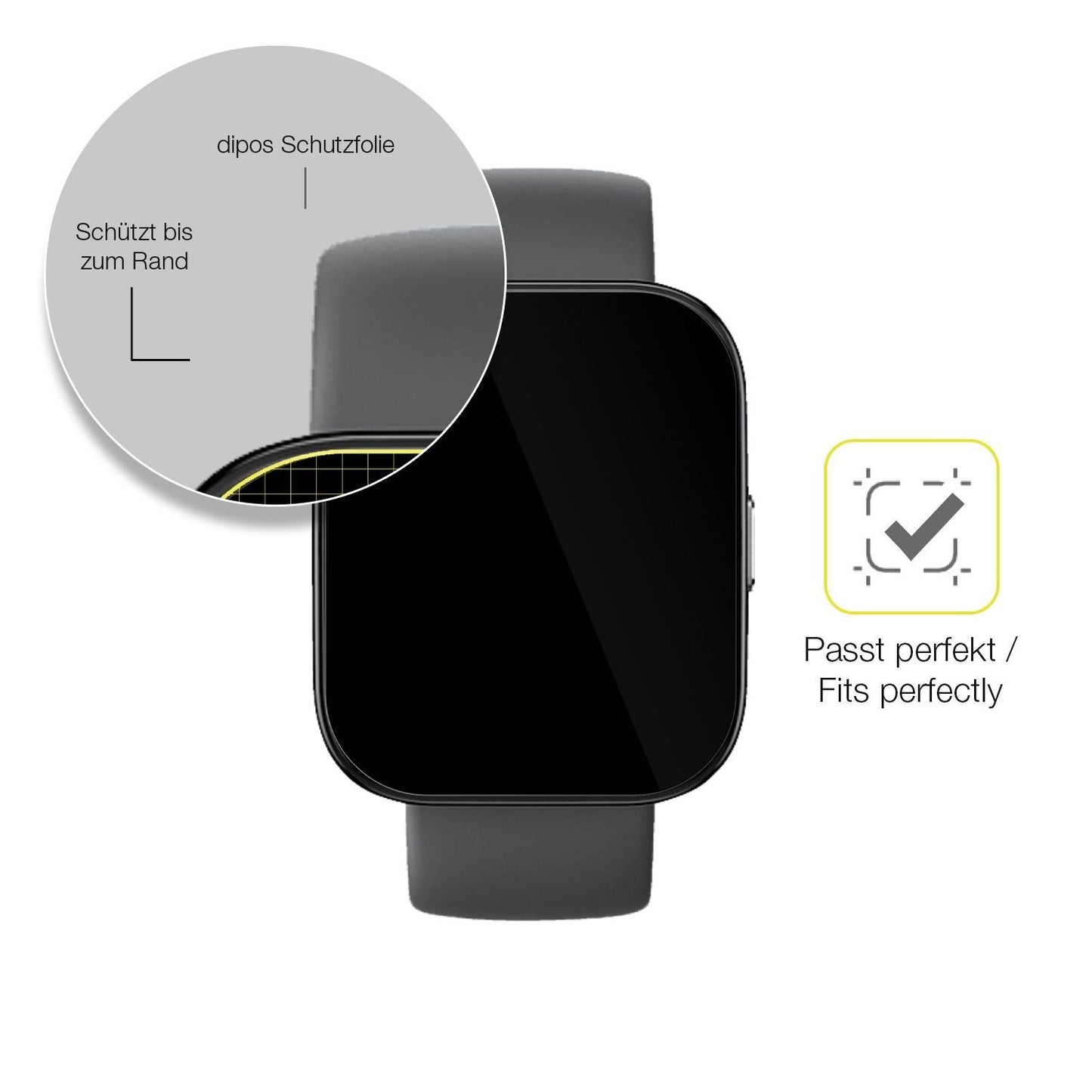 2x 3D Full Cover Schutzfolie für Amazfit bip5 38mm (6)