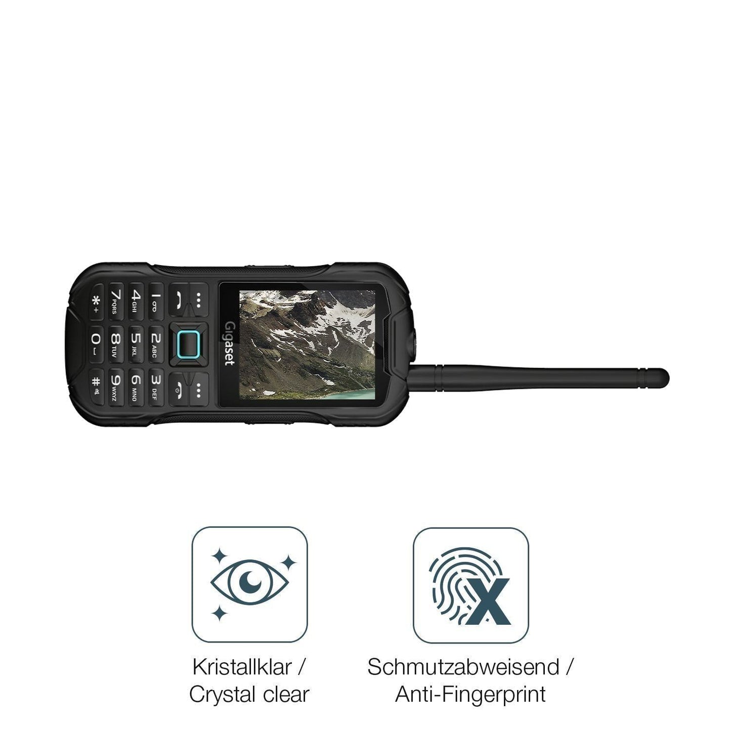 4x Schutzfolie klar für Gigaset GLX8 Display-Schut (4)