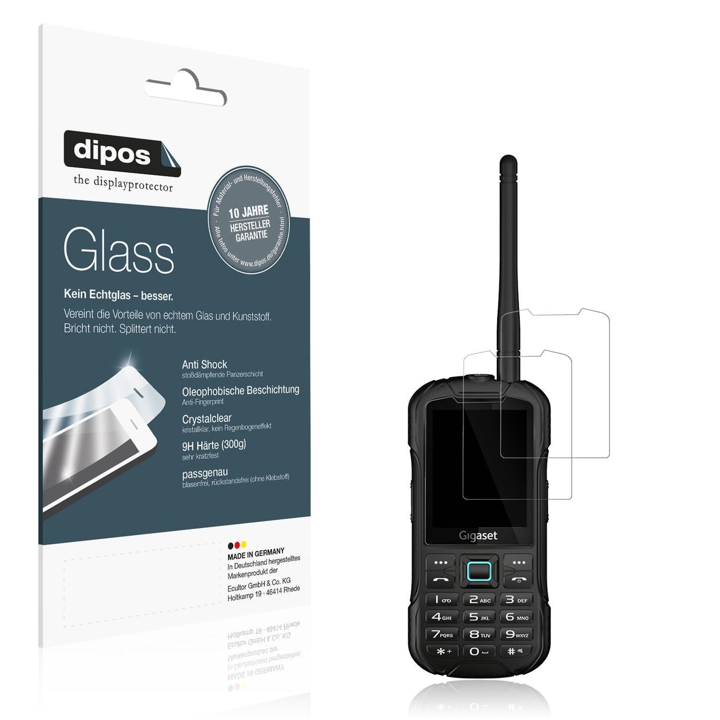 2x 9H Schutzfolie für Gigaset GLX8 Panzerfolie (1)