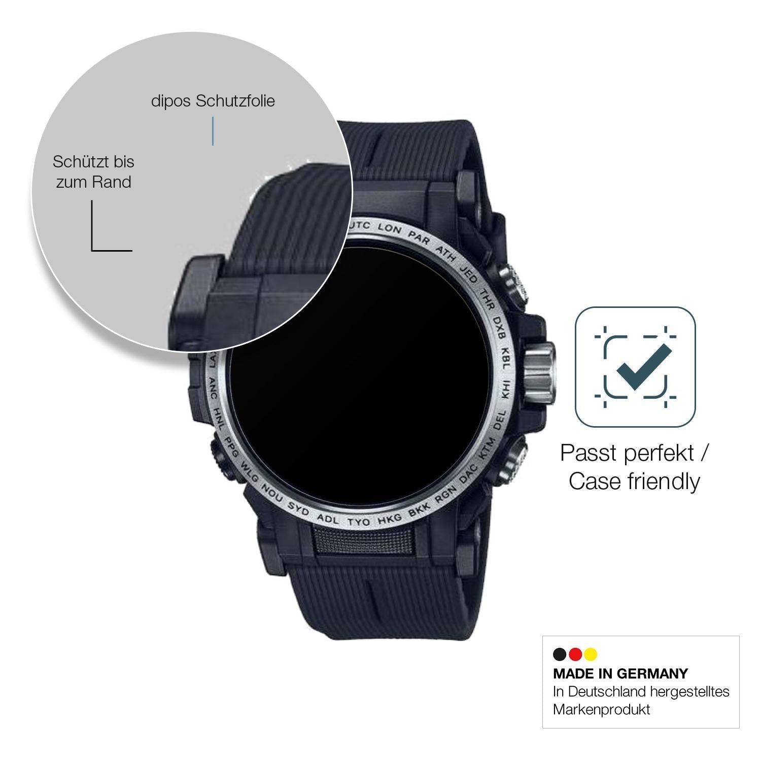 2x 9H Schutzfolie matt für Casio Pro Trek PRW-61 P (6)