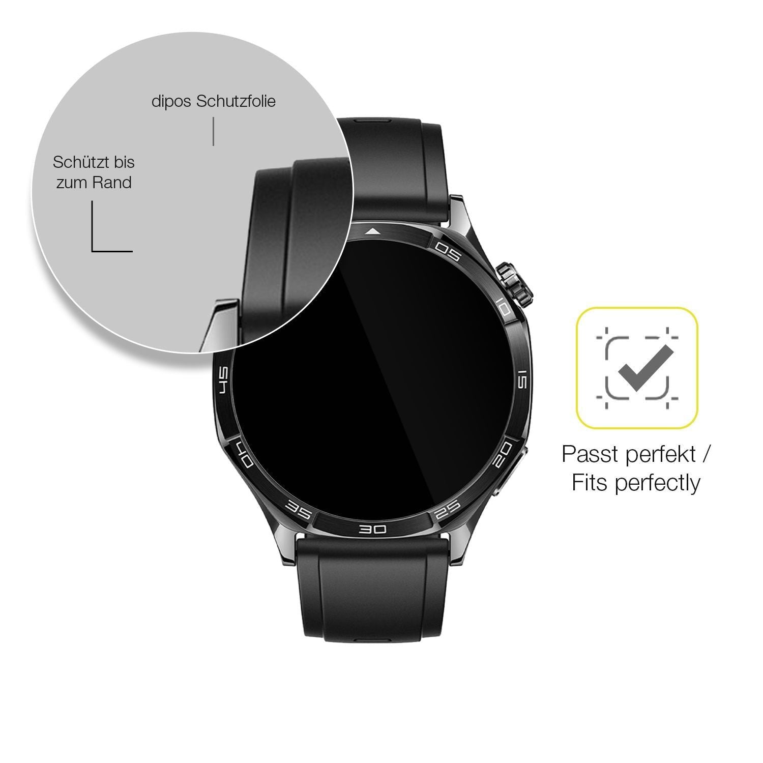 2x 3D Full Cover Schutzfolie für Huawei Watch 5 46 (6)