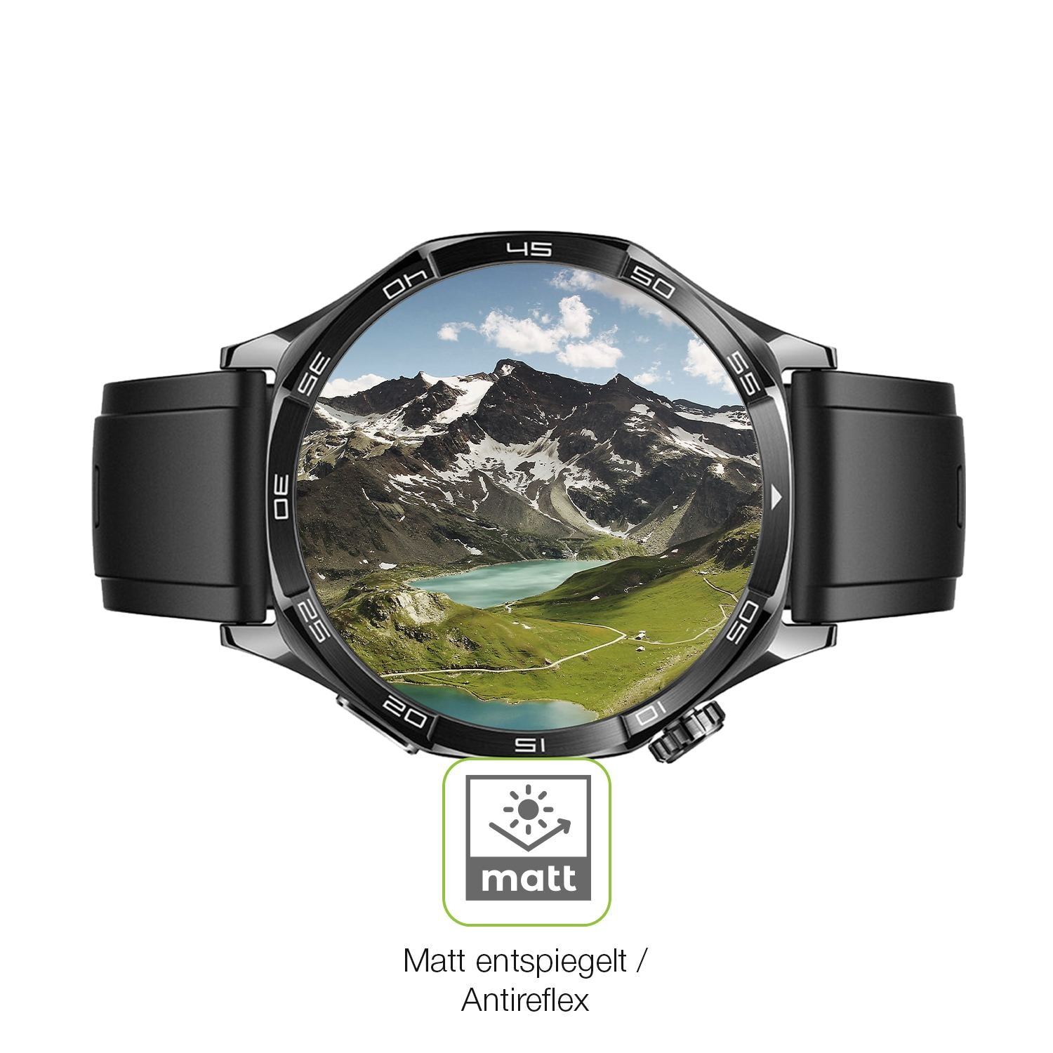 2x Full Cover Schutzfolie matt für Huawei Watch 5  (5)