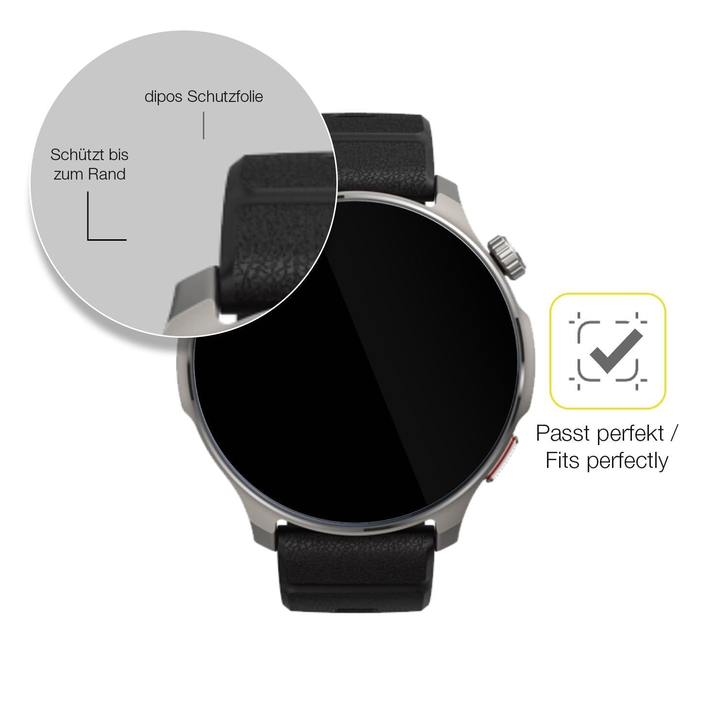 Displayschutzfolie passend für Amazfit Balance 2 (6)