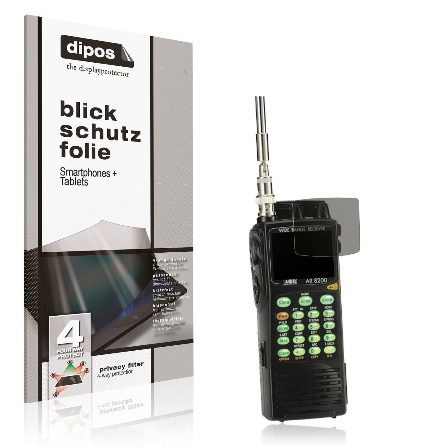 Blickschutzfolie für Aor AR-8200 matt Schutzfolie  (1)