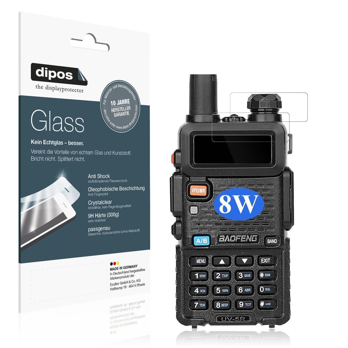 2x 9H Schutzfolie für BAOFENG BF UV-5R Panzerfolie (1)