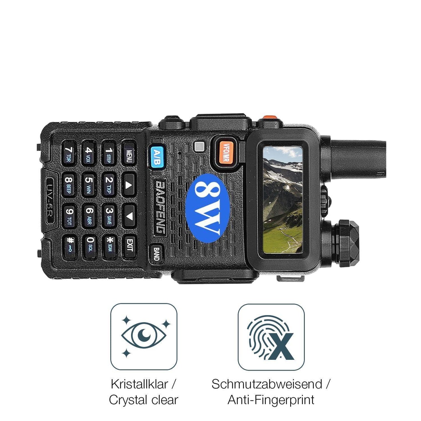 2x 9H Schutzfolie für BAOFENG BF UV-5R Panzerfolie (5)