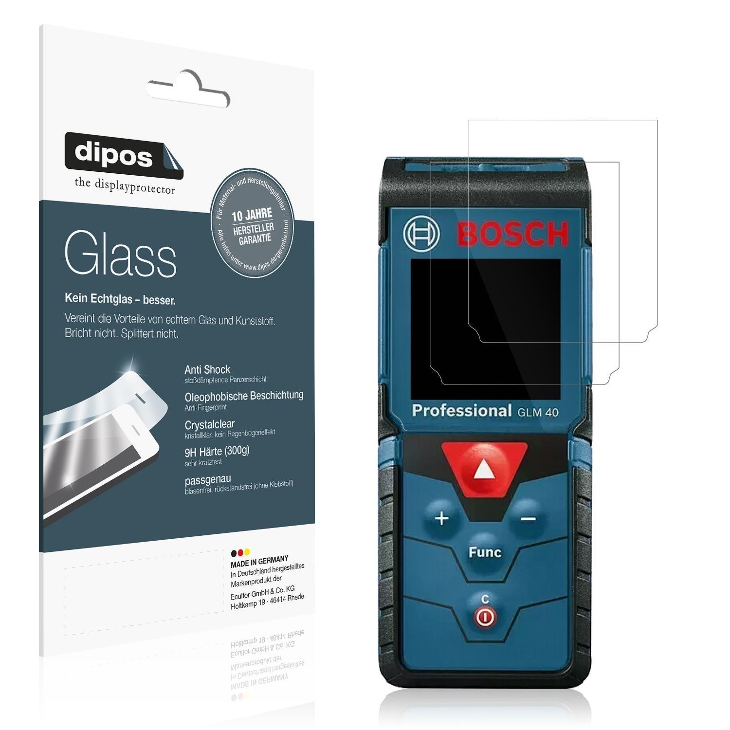 2x 9H Schutzfolie für Bosch Professional Laser GLM (1)