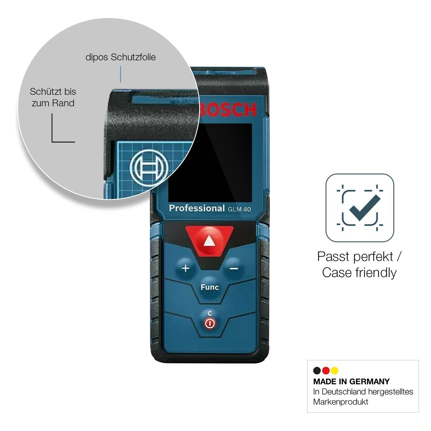 2x 9H Schutzfolie für Bosch Professional Laser GLM (6)
