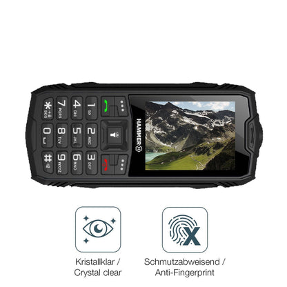 4x Schutzfolie klar für Hammer Rock LTE Display-Sc (4)