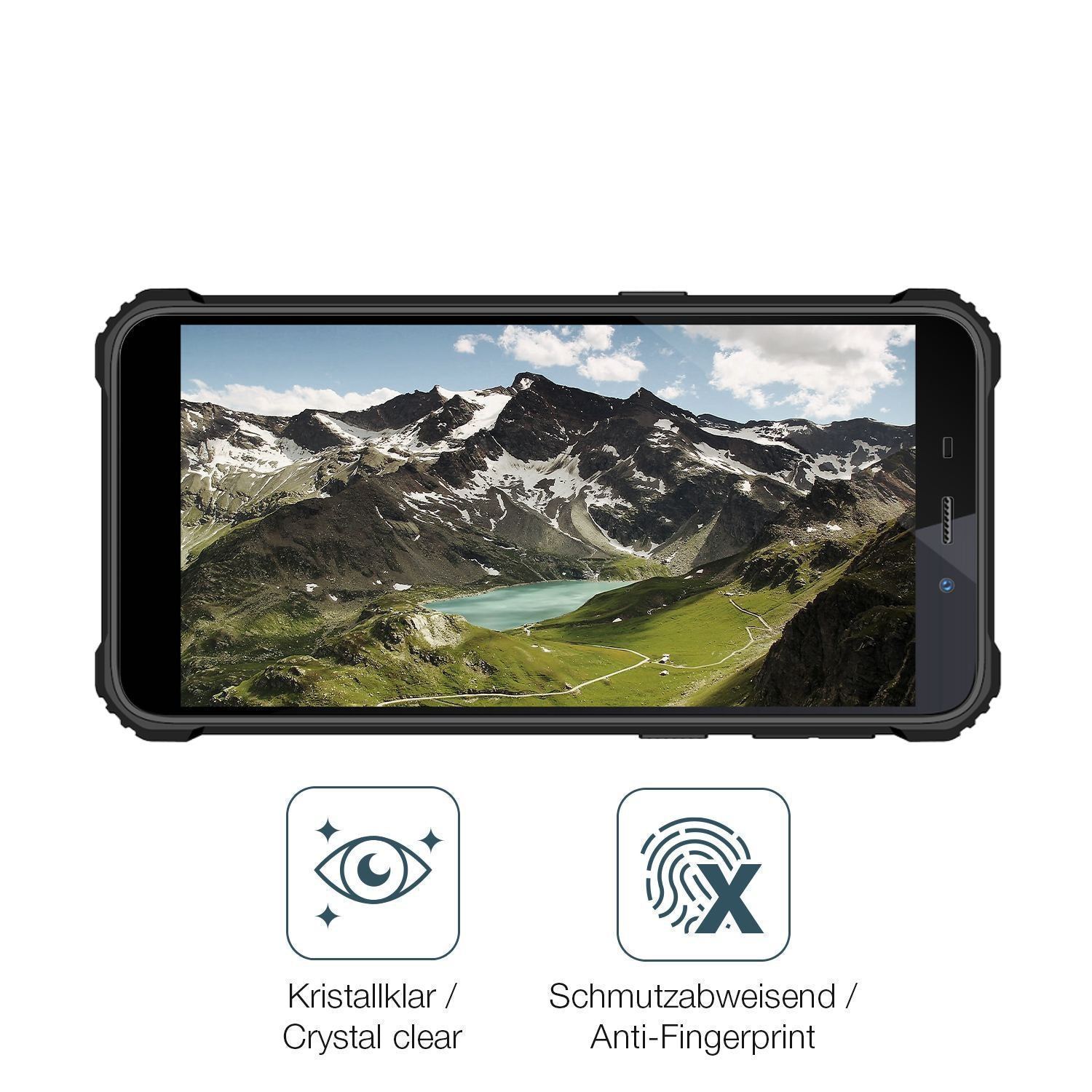 2x 9H Schutzfolie für Oukitel V2 Panzerfolie (5)